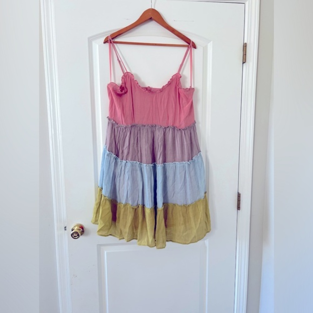 Sweet Lemon Mini Multicolor Dress Plus Size